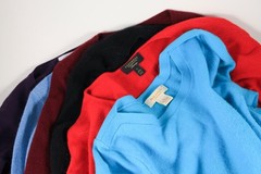 Lot of 6 Damaged 100% Cashmere Sweaters Cutter Crafters Repurpose Bright Colors