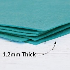 Premium Felt Roll – 12″ x 10yd – Teal – Soft Wool-Like 1.2mm Thick