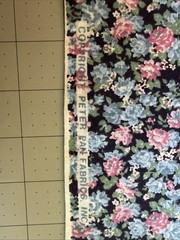 vintage peter pan fabrics inc 13 1/2” x WOF DUSTY PINK AND BLUE CALICO