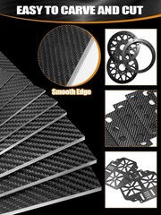 Carbon Fiber Sheet 200×300MM 0.5mm 1mm 2mm 3K Full – Lightweight, High Strength