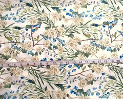 1 yd 100% Cotton Fabric “Peacock Arbor”by Sue Schlabach for David Textiles