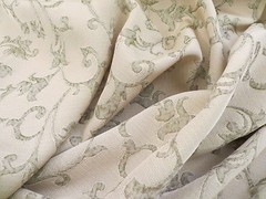 Moonlight Scroll, an allover textured decorator material on linen/rayon blend