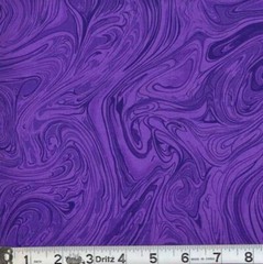 BTY Purple Spilled Marbled Paint 100% Cotton Material