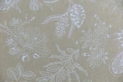 ZOFFANY CURTAIN FABRIC DESIGN “Botonique” 6.4 METRES LINEN ECRU ARCHIVE PRINTS