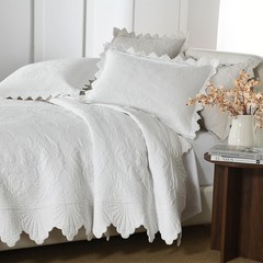 Cotton Quilt Bedding Set Reversible Lightweight Coverlet for All Seasons, 3 P…