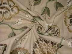 3.4 Metres iLiv Ophelia Thyme Embroidered Fabric Curtain Upholstery Cushion