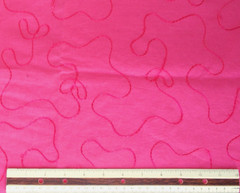 3 ½ yd Pink COTTON FABRIC with Embroidered Swirls Lightweight 44×127 Quilt Craft