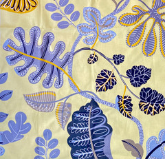 Waverly A New Leaf Modern Essentials Fabric 36×57 Yellow Botanical Cotton VTG