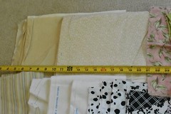 Lot, Quilt Cotton Pieces & Scraps, Beiges, 3 Pounds & 1 Ounces, S13