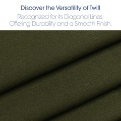 Olive Poly Cotton Twill Fabric – 60″ Wide – Sold by the Yard & Bolt