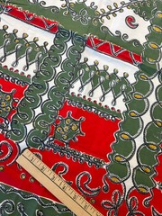 Vintage border/runner, Bandana Style Fabric, 35″ wide, 3 yards