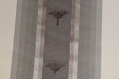 Serengeti Stripe, a silk and linen woven high-end decorator material in neutrals