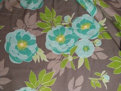 Riley Blake Cotton Fabric Cottage Garden The Quilted Fish Gray Aqua Bold Floral