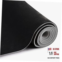 MOTUKA 118″ L x 60″ W Suede Headliner Fabric with Foam 118″L x 60″W Black