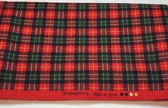Sevenberry Classic Plaid Red Green Yellow 1.25 yard Cotton Piece Made in Japan