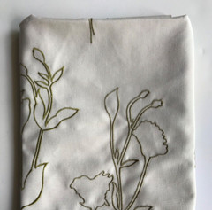 Groundworks Ventana Garden Grass Teal 24″x24″ Fabric Remnant
