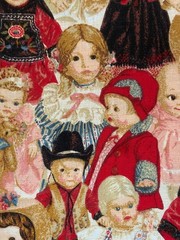 Vintage Doll Dolls Patty Reed for Fabric Traditions Cotton 36″ x 32″