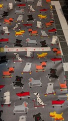Dog Park Theme Cotton Fabric By The Yard 44″ Wide Continuous Cut