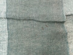 Antique Japanese BORO Indigo Kaya Mosquito Net Fabric Faded Asagi Blue Long