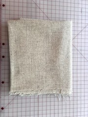 1.86 Yards – Natural Textured Wool Fabric Remnant – Oatmeal / Ivory