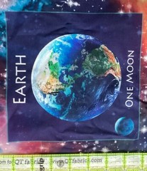 Large Outer Space Quilt Panel W/ Individual Planet Blocks.