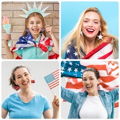 4th of July Faux Leather Sheets 8 x 12 Inch Patriotic Synthetic Leather Fabric G