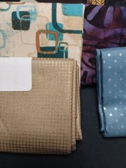 LOT OF 15 FAT QUARTERS COTTON FABRIC ASSTD COLORS & DESIGNS