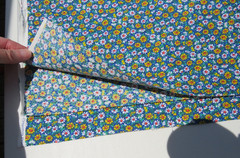 2 Yds X 44″ Cranston Print Works VIP Print Blue With Yellow & White Daisy’s