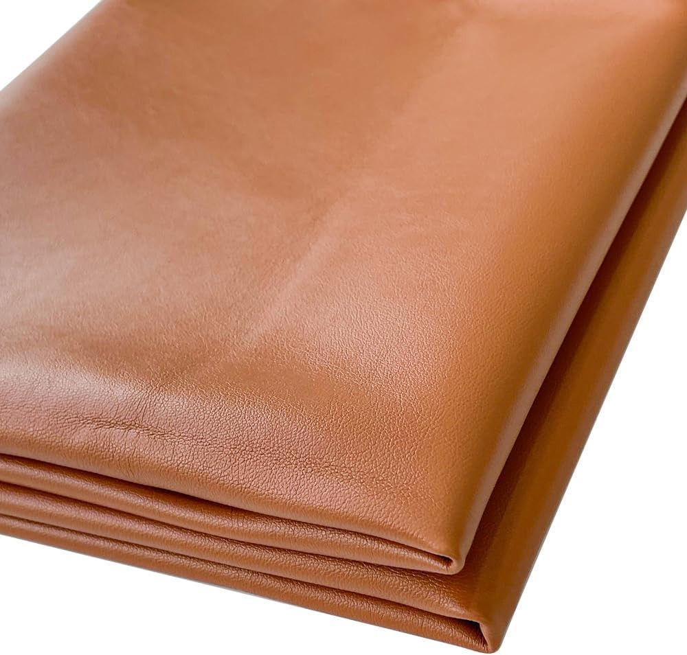 Faux Leather Fabric 1 Yard 54″ X 36″ Soft Solid Color Crafts Material 0.9Mm Thic