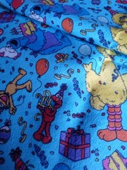 Sesame Street. Birthday fun fabric print flannel piece 52x 44 inches 1pc new.