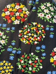 Vintage John Wolf Textiles Floral Bouquets Printed Cotton Fabric 3 1/2 Yards
