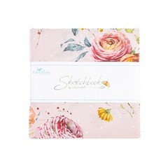 Sketchbook ~ 5″ x 5″ Squares Riley Blake $3.99 Ships ANY Amount Of Fabric