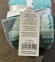 Turquoise Fabric Jelly Roll 42″ Cotton 20 Strips 2.5″ x 42″-Jo-Ann 20 Designs