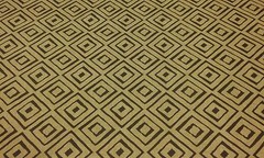 RICHLOOM DIMENSION BIRCH BROWN GEOMETRIC SQUARES MULTI FABRIC BY THE YARD 54″W