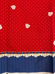 VTG Daisy Kingdom Raggedy Ann & Andy Hearts & Flowers Panel & Skirt SZ 4 Jumper