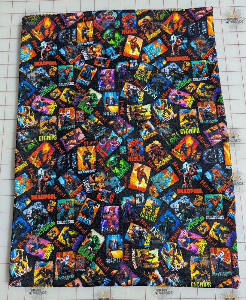 Marvel X-Men Hero Villains Custom Print 1 Yard Fabric Seamless Design Appr 59×36