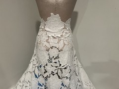 White Embroidered Lace Fabric 50” Width Sold By The Yard
