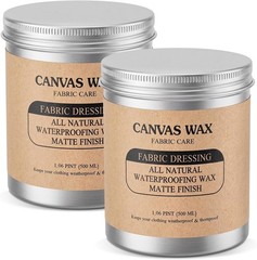 2 Pack Canvas Wax Activated Fabric Dressing 34 oz Total All Natural Fabric