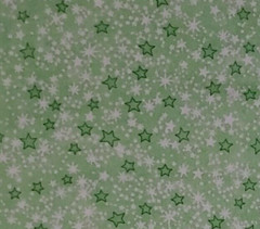 Cotton FLANNEL Fabric Stars Green AE NATHAN Napped both sides OVER HALF YARD