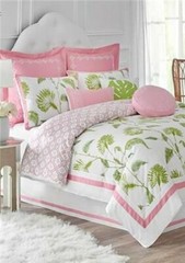 Dena Home Palm Court Floral Unfinished Duvet /Comforter Shell Fabric Pink Green