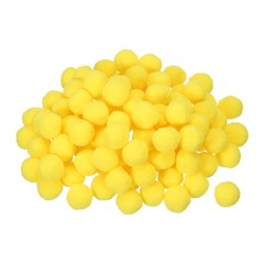 Pom Felt Balls Fabric 1cm 10mm Bright Yellow for Crafts Project DIY 100 Pcs