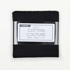 Cotton Couture 5″ Square Pack in Black by Michael Miller