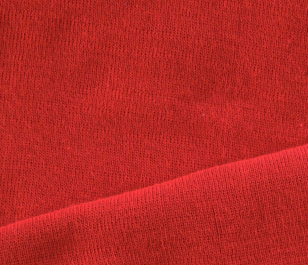 1+ Yards Light Weight Red Acrylic Tubular Knit Ribbing MBH109