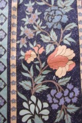 VINTAGE BLUE WALLPAPER PRINT UPHOLSTRY COTTON 36″X 50″ HOME DECOR/CRAFT/BAG