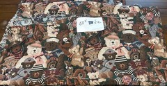 Vintage Teddy Bear Tapestry Fabric 54” x 52” Woven Jacquard Upholstery Craft