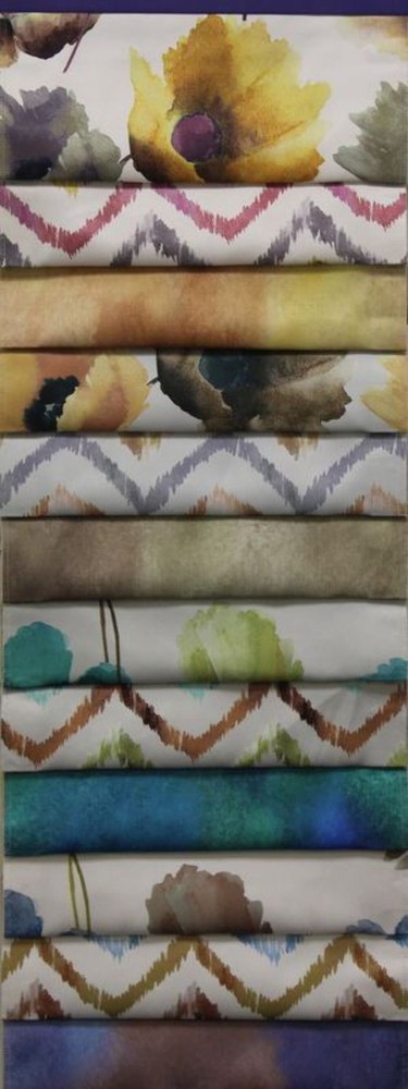 AQUARIUM – Solid Digital Print Satin Fabric – Cotton Hand – 58 Inch. in Width, |