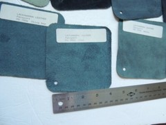 LACKAWANNA LEATHER SUEDE FINE CALFSKIN 18 COLORS, blue green NEW 4.5″
