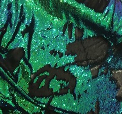 Green Blue Black mermaid reversible Stretch sequins fabric 50” width 1 Yard