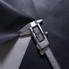 Deep Navy Matte Leatherette Fabric 54″ Subtle Pebble Grain By The Yard