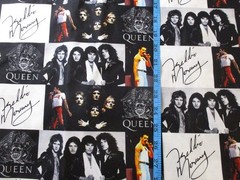 Freddie Mercury & Rock Band Queen 100% Cotton Fabric by the 1/4 Yard : 9″ x 57″